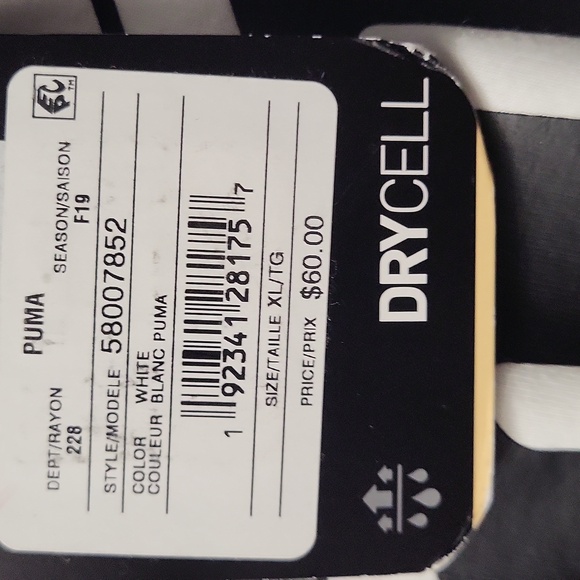 BNWT XL Puma Dry cell semi cropped white oversized Athletic  sweatshirt - Picture 13 of 13